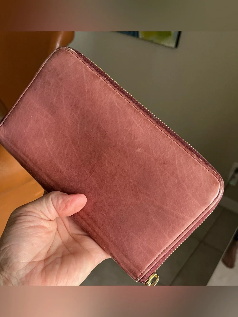 Prada continental wallet Pink Leather with gorgeous Monagram hardware.